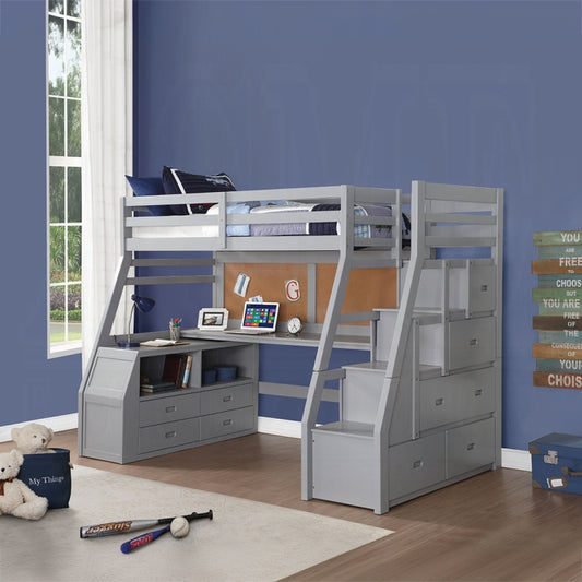 Jason II Twin Loft Bed W/Storage
