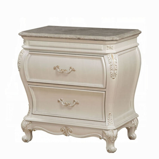 Chantelle Nightstand W/Marble Top