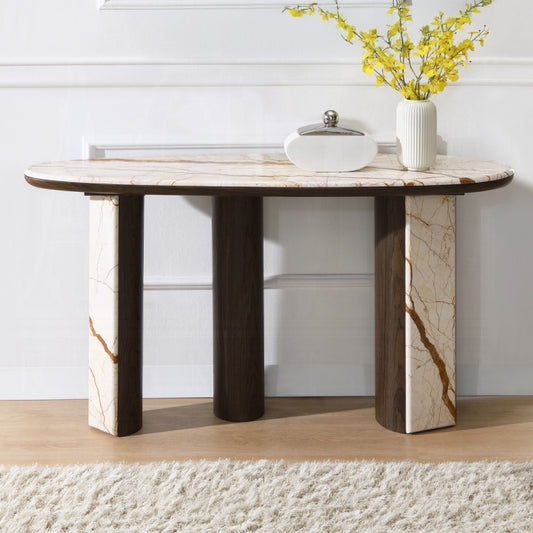 Haidar Console Table W/Marble Top