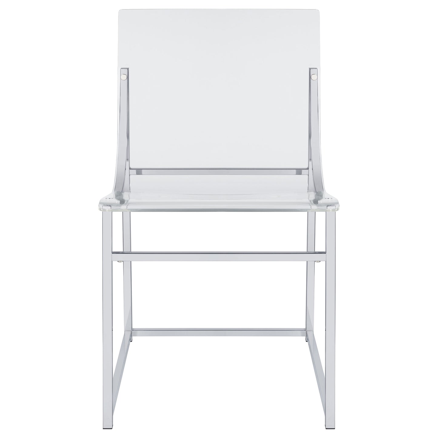 Adino Acrylic Dining Side Chair Chrome (Set of 2)
