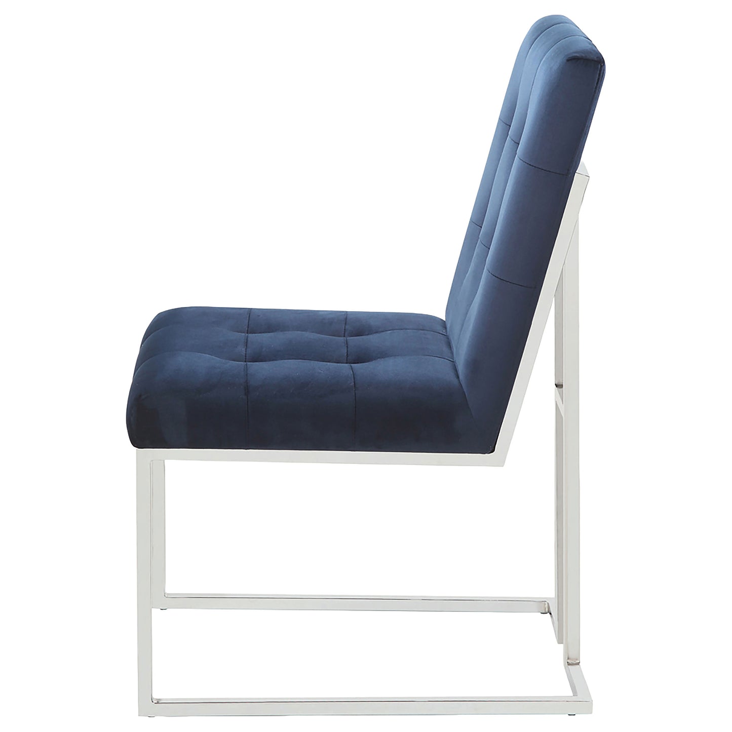 Cisco Velvet Upholstered Dining Side Chair Chrome (Set of 2)