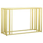 Adri Glass Top Entryway Console Table Matte Brass