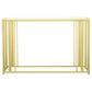 Adri Glass Top Entryway Console Table Matte Brass