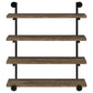 Elmcrest 39-inch 4-shelf Wall Bookshelf Rustic Oak