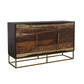 Zara 2-door 57-inch Wood Accent Storage Cabinet Black Walnut