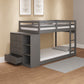 Gaston Twin/Twin Bunk Bed W/4 Drawers & 3 Compartments