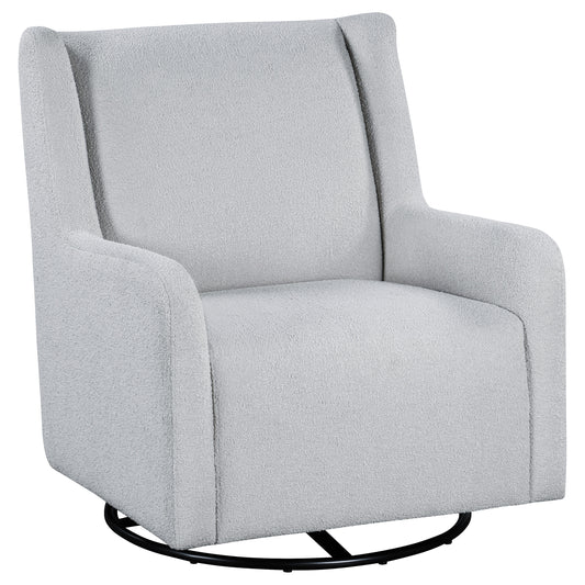 Serra Boucle Upholstered Swivel Glider Dove Grey