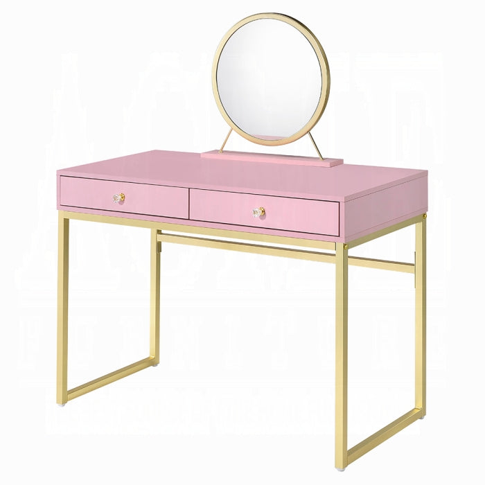 Coleen Vanity Desk W/Mirror & Jewelry Tray