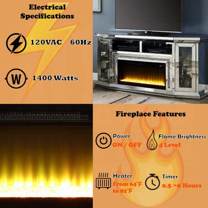 Noralie TV Stand W/Fireplace & LED