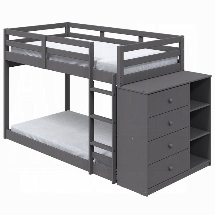 Gaston Twin/Twin Bunk Bed W/4 Drawers & 3 Compartments