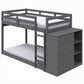 Gaston Twin/Twin Bunk Bed W/4 Drawers & 3 Compartments