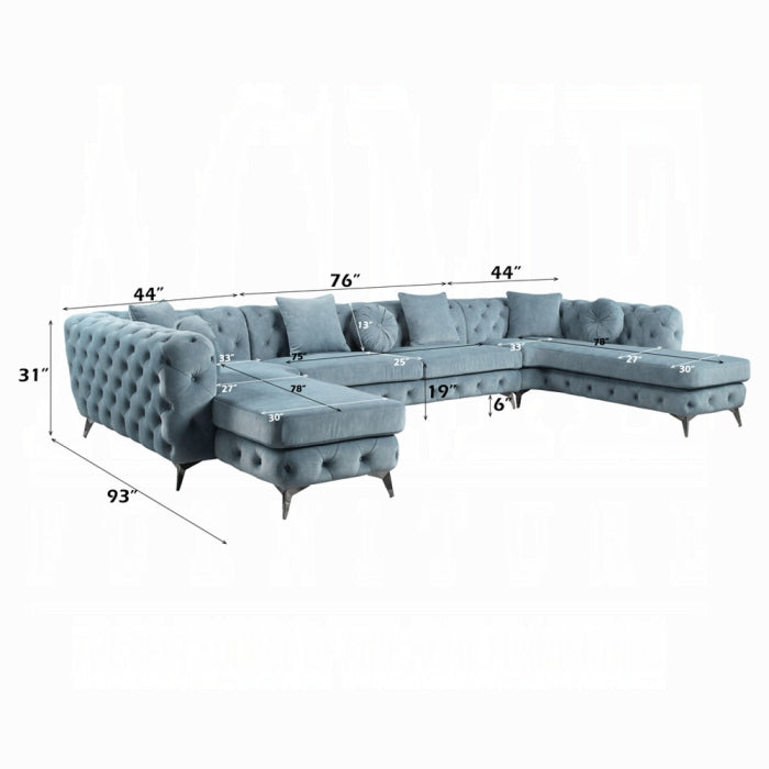Zerah Sectional Sofa W/7 Pillows
