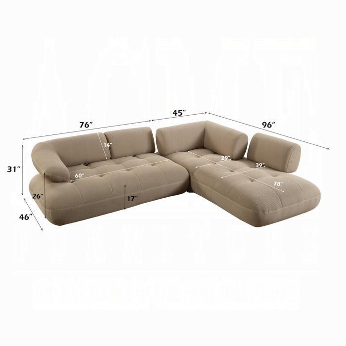 Carrick Sectional Sofa w/6 Pillows