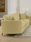 Corliss Upholstered Curved Track Arm Loveseat Camel
