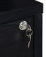 Westpark 3-shelf Bookcase USB and Lockable Drawer Black