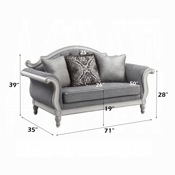 Florian Loveseat W/3 Pillows