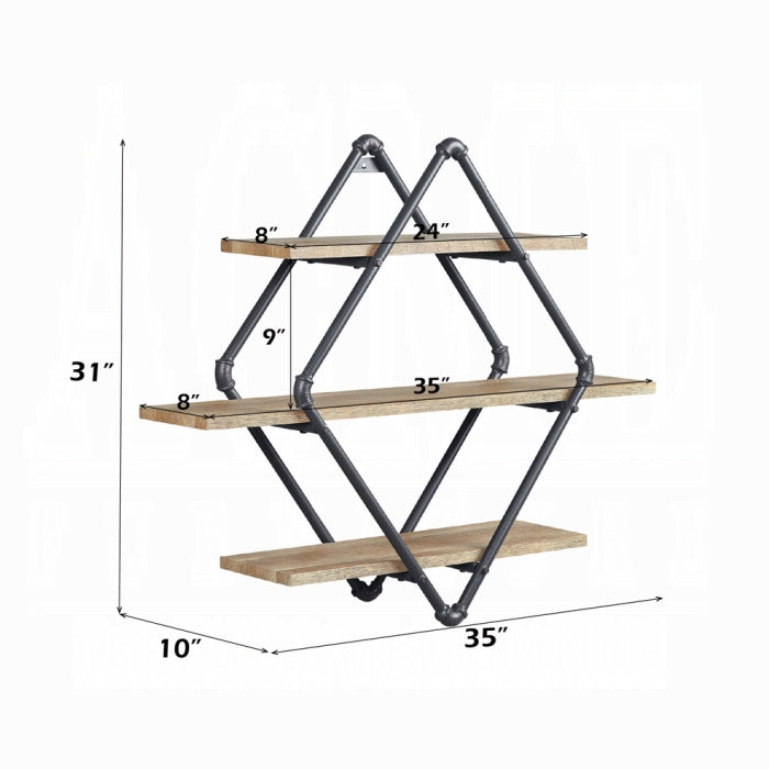 Brantley Wall Rack W/3 Shelves