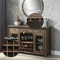 Raphaela Server W/Cup Holder & Wine Rack