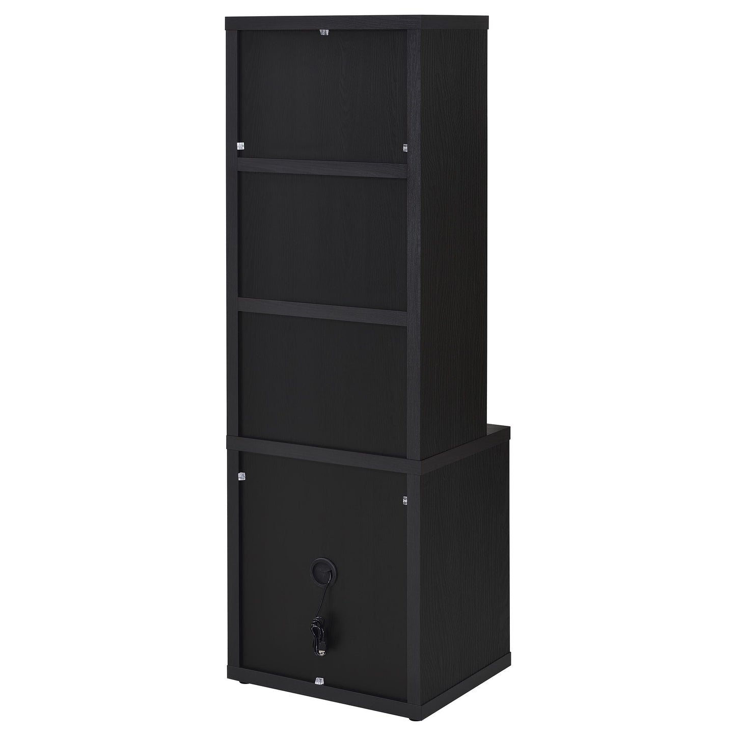 Westpark 3-piece Wall Unit Bookcase Set with USB Black