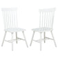 Andrews Windsor Spindle Back Dining Side Chair White (Set of 2)
