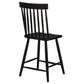 Andrews Windsor Counter Height Dining Side Chair Black (Set of 2)