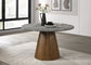 Franklin 50-inch Round Dining Table Grey and Dark Oak