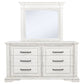 McKinney 6-drawer Bedroom Dresser with Mirror Vintage White