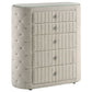Sonya 5-drawer Upholstered Bedroom Chest of Drawers Ivory