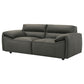 Buxton Top Grain Leather Upholstered Loveseat Graphite