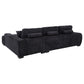 Octavia Upholstered Sectional Chaise Sofa Black