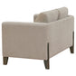 Islington Fabric Upholstered Panel Arm Loveseat Taupe