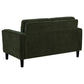Ruth Fabric Upholstered Track Arm Loveseat Matcha Green