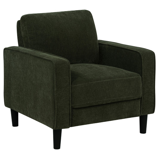 Ruth Fabric Upholstered Track Arm Accent Chair Matcha Green