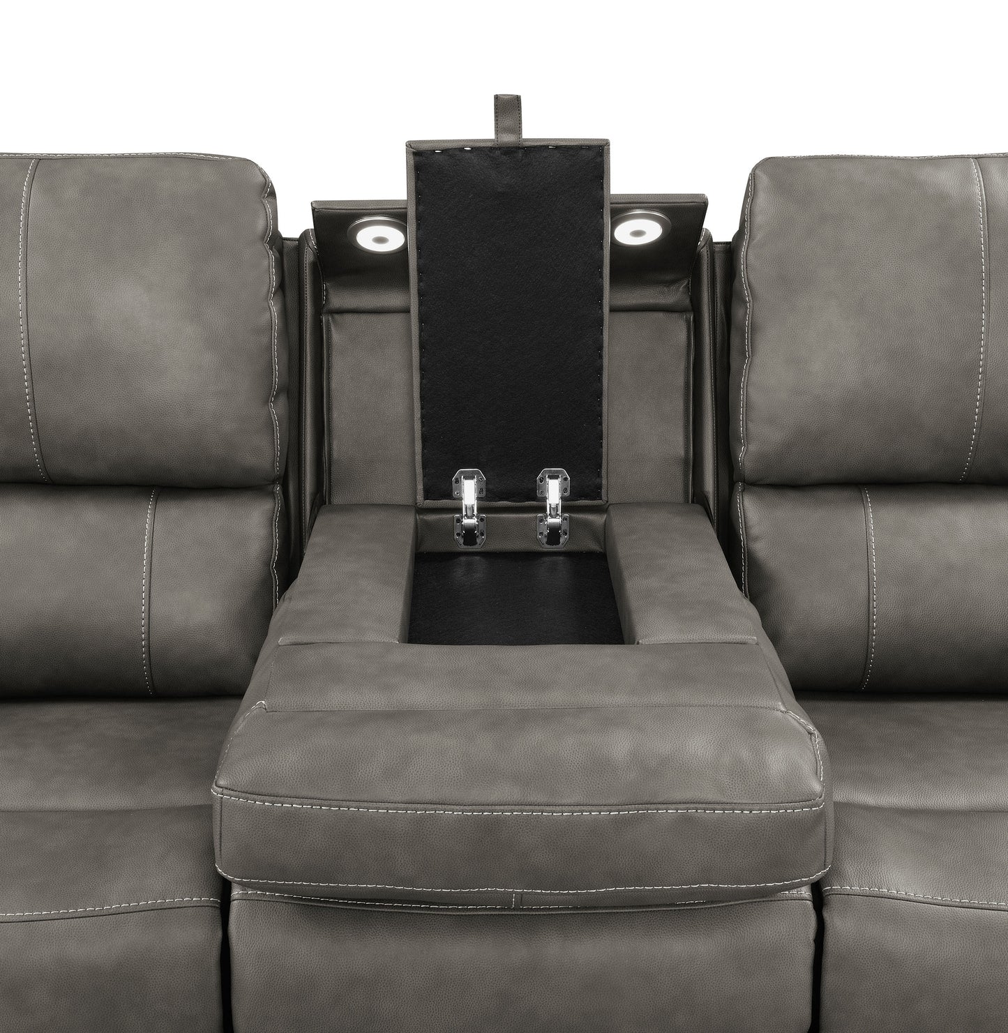 Brickston 2-piece Triple Power Reclining Sofa Set Charcoal
