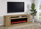 Eddy 79-inch 2-door TV Stand Fireplace Media Console Mango
