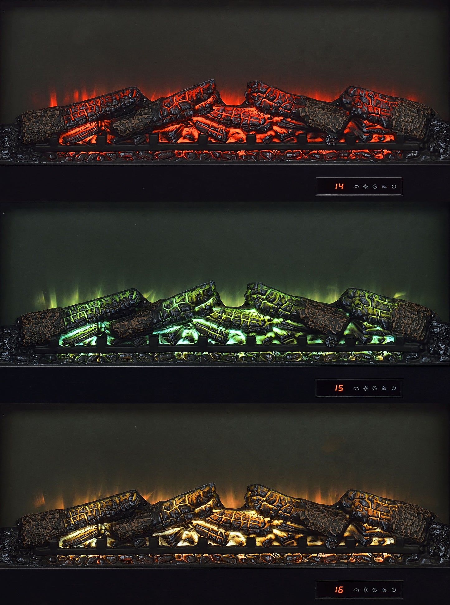 Enfield 71-inch TV Stand Fireplace Media Console Dark Pine