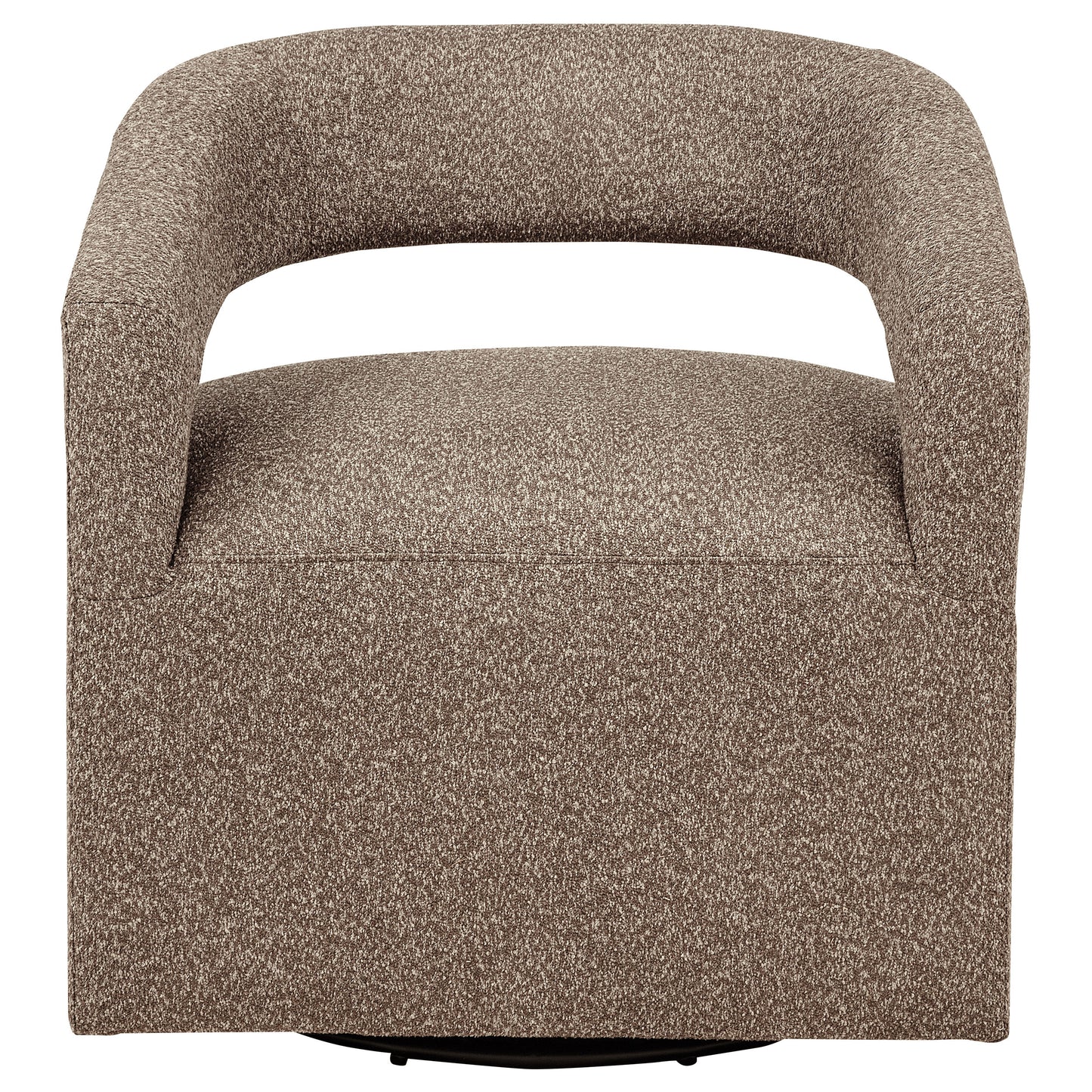 Westhill Boucle Upholstered Swivel Accent Chair Rocky Road