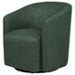 Mossbrook Fabric Upholstered Swivel Accent Chair Green