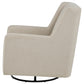 Sorrel Fabric Upholstered Swivel Glider Arm Chair Latte