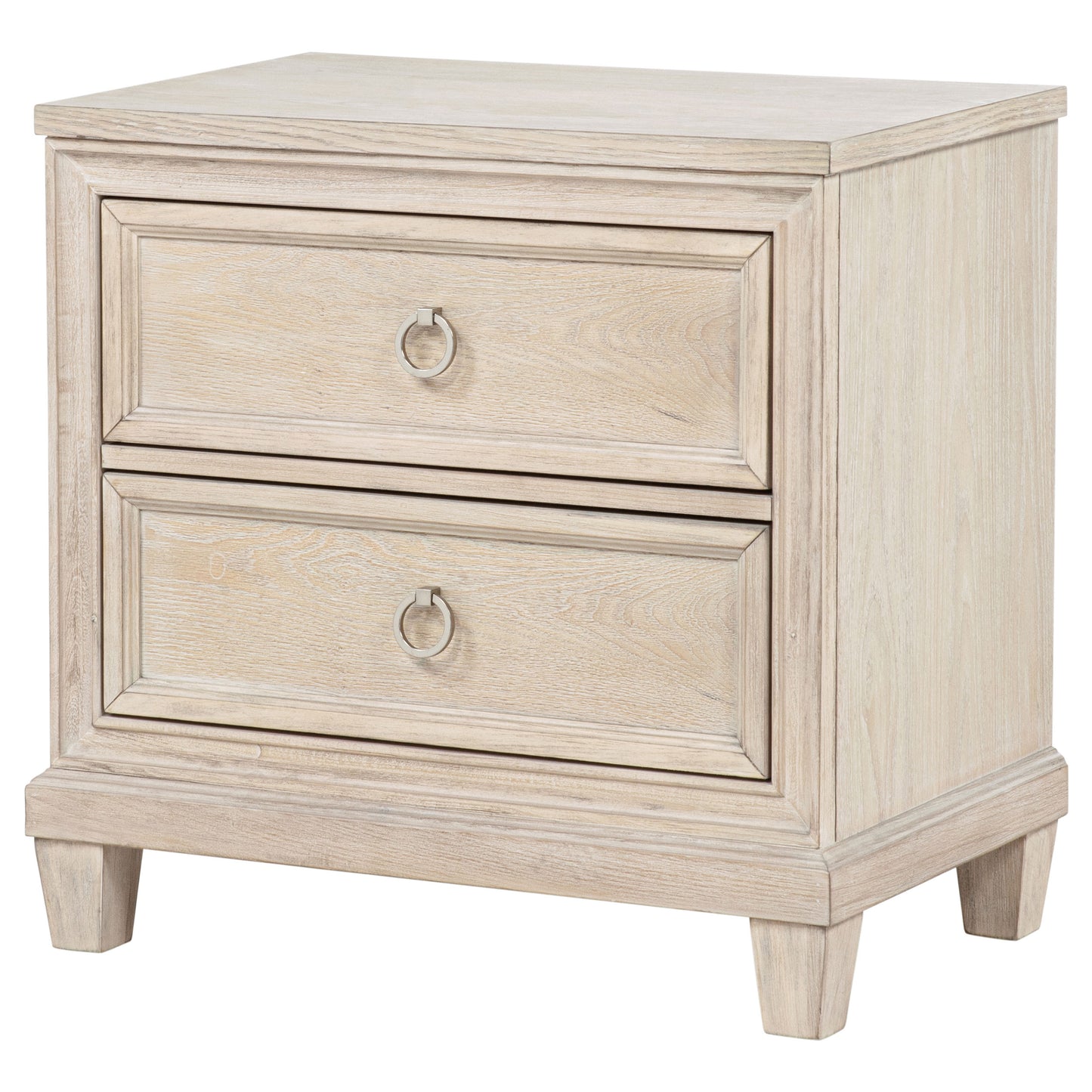 Pembroke 2-drawer Nightstand Bedside Table Washed Oak
