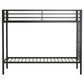 Alevera Metal Twin Over Twin Bunk Bed with Ladder Black
