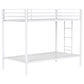 Alevera Metal Twin Over Twin Bunk Bed with Ladder White