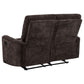 Navarro 2-piece Upholstered Reclining Sofa Set Dark Brown