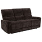Navarro 3-piece Upholstered Reclining Sofa Set Dark Brown