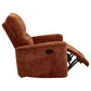 Navarro Chenille Upholstered Glider Recliner Burnt Orange