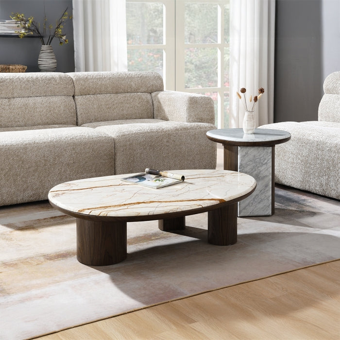 Haidar Coffee Table w/Natural Marble