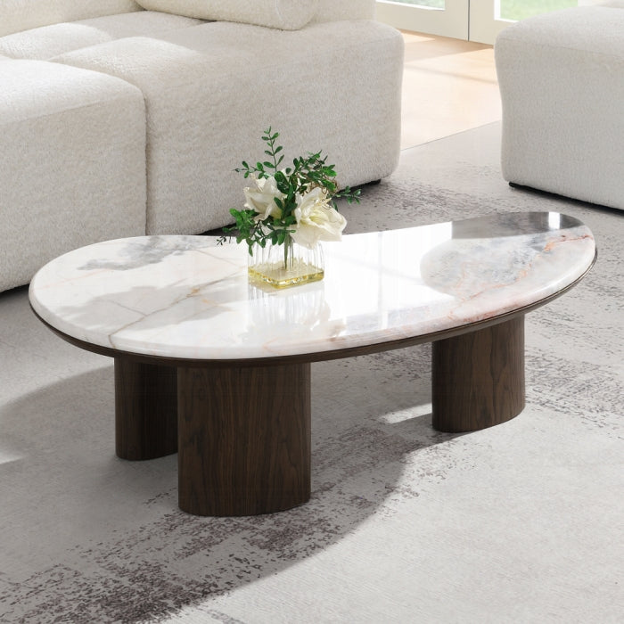 Hanale Coffee Table w/Natural Marble