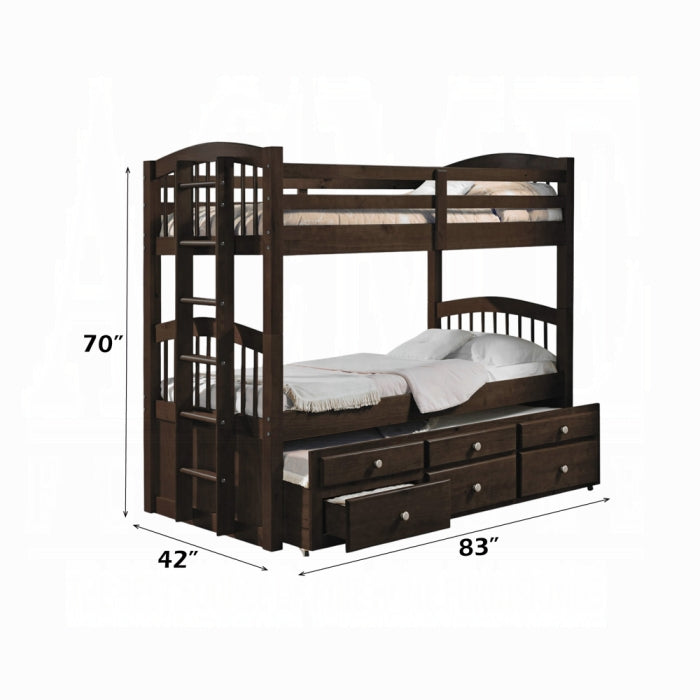 Micah Twin/Twin Bunk Bed W/Trundle & Storage