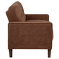 Bowen II Fabric Upholstered Track Arm Loveseat Rust