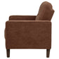 Bowen II Fabric Upholstered Track Arm Accent Chair Rust